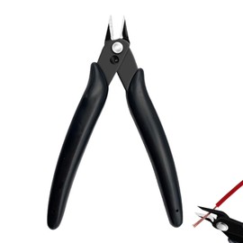 Micro Wire Cutters,Black Wire Cutters Small,Flush Cutter,Metal Wirecutter,with Non-Slip Handle Wirecutters,Side Cutter,Precision Small-Side Cutting Pliers,for Cable Ties Coil Making