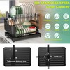 Dish Drying Rack 2 Tier,Space-Saving Dish Drainer with 360° Rotating