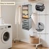 2-in-1 Durable 6-Tier Hanging Closet Organizer with 4 Removable Drawers,2