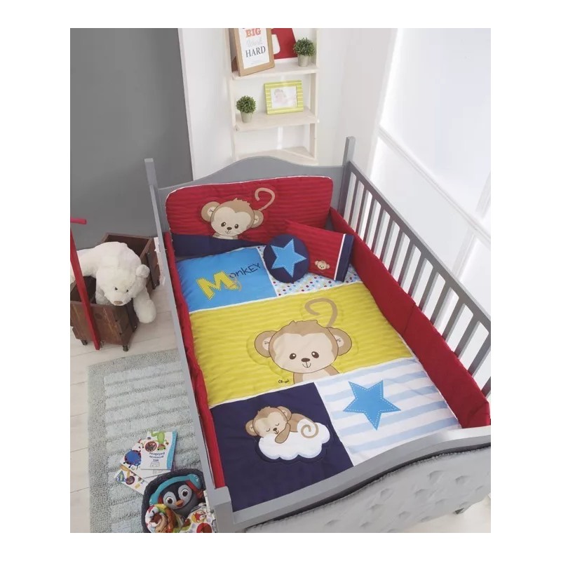 Chiqui Mundo Set Edredón Para Cuna Baby Monkey Chiquimundo