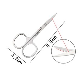 OHEETU Professional Stainless Steel Grooming Scissors Personal Care Facial Hair Removal and Ear Nose Eyebrow Trimming Fine Straight Tip Nose for Hair Cutting