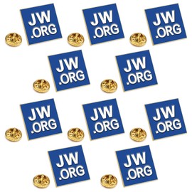 Jehovah Witness - Square Blue Label Pin - JW.org Neck Tie Hat Tack Clip Women or Men Suits- 10 Pcs Jehovah Witness Lapel Pins (Squqre-gold)
