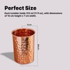 Pure Copper Tumblers for Drinking – Set of 4 Ayurvedic