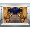 VIDMOT Old Castle Stairs Background for Party Decoration 7x5ft Golden