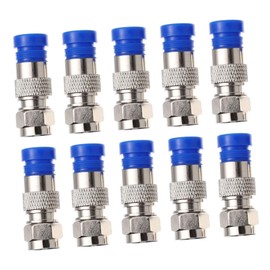 Gadpiparty 10Pcs Type Cable Connector Adapter for Tv Antenna Easy Install Moisture Resistant Design for Satellite Dish and Cable Modem Setup