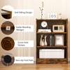 Tangkula 3 Tier Bookcase, Floor Standing Open Bookshelf with 18-Position