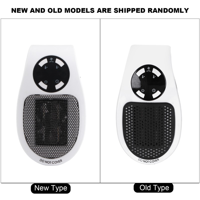 500W Household Mini Space Heater Plug In Portable Home Office