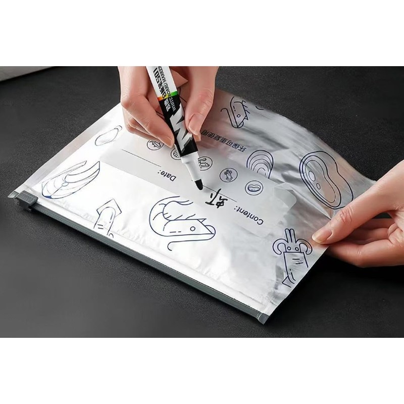 30PCS Reusable Aluminum Foil Sealable Storage Bags, Vacuum Zipper Pouches,