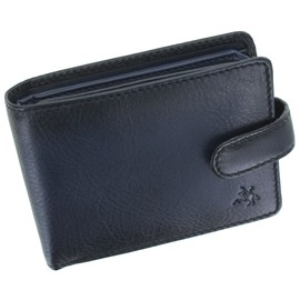 Visconti Atelier Collection Henry Leather Wallet RFID and Tap n Go AT72, Blue-burnished, Modern