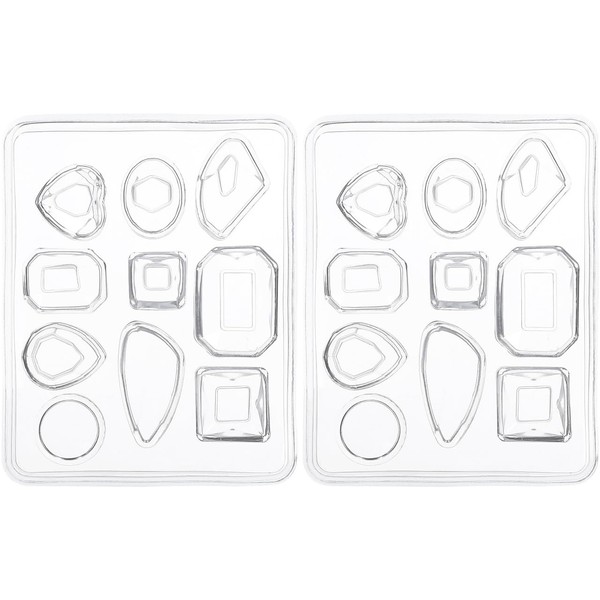 OATIPHO 2pcs Resin Jewelry Molds, Silicone Jewelry Making DIY Epoxy