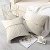 Velvet Cushion Covers 45 x 45 cm Beige Decorative Cushion