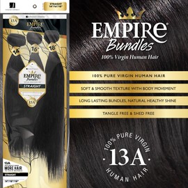 Sensationnel Empire bundle multi weavehair - straight 13a human hair straight style multi lengths - Empire bundles multi straight (10 12 14 inch, NATURAL/BLACK)