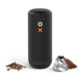 Nuttii Burr Coffee Grinder – Electric, Portable, Small, Quiet Adjustable Conical Burr Coffee Bean Mill, 20 Grind Settings for Espresso, Pour-Over, French Press Moka, for Home Travel Use (Matte Black)