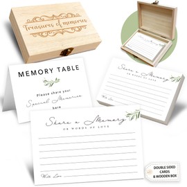 Share A Memory Cards For Celebration of Life Decorations, 50 Psc Share A Memory Box For Funeral Memorial for Funeral Wedding Birthday Graduation Bridal Shower Guest Book Ideas(Olive Leaf) -A03