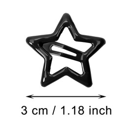 Penta Angel Star Hair Clips 12Pcs Small Metal Star Snap Hair Clips Barrettes Decoration Accessories for Women (Orange)