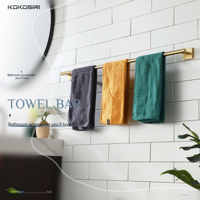 KOKOSIRI Bathroom Towel Bar 36'' Towel Holder for Bath Kitchen