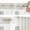 eachope Extra Long No Hook Tufted Chevron Striped Shower Curtain