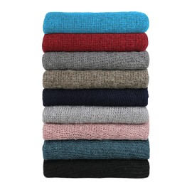 Open Knit Dress Fabric,Knitted Jersey Semi Transparent Faux Mohair Baby Wrap Soft Handle,Hairy Yarn,for Photography,Apparel,Craft,150cm Wide,Light Weight,Neotrims UK. Navy Blue, 1M