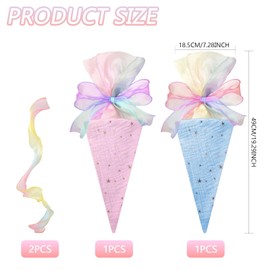 GWAWG Pack of 2 Gift Bag School First Day at School Siblings School Cone Small Bag Gift Packaging First Day of School School Cone for Boys and Girls