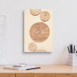 CafePress Canvas Wall Art Bohemian Rattan Basket Ready to Hang for Living Room, Bedroom or Office