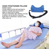 Head Positioner Pillow Blue PU Leather Breathable Comfortable Neck Support
