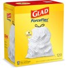 Glad ForceFlex Tall Kitchen Drawstring Trash Bags, 13 Gallon, 120
