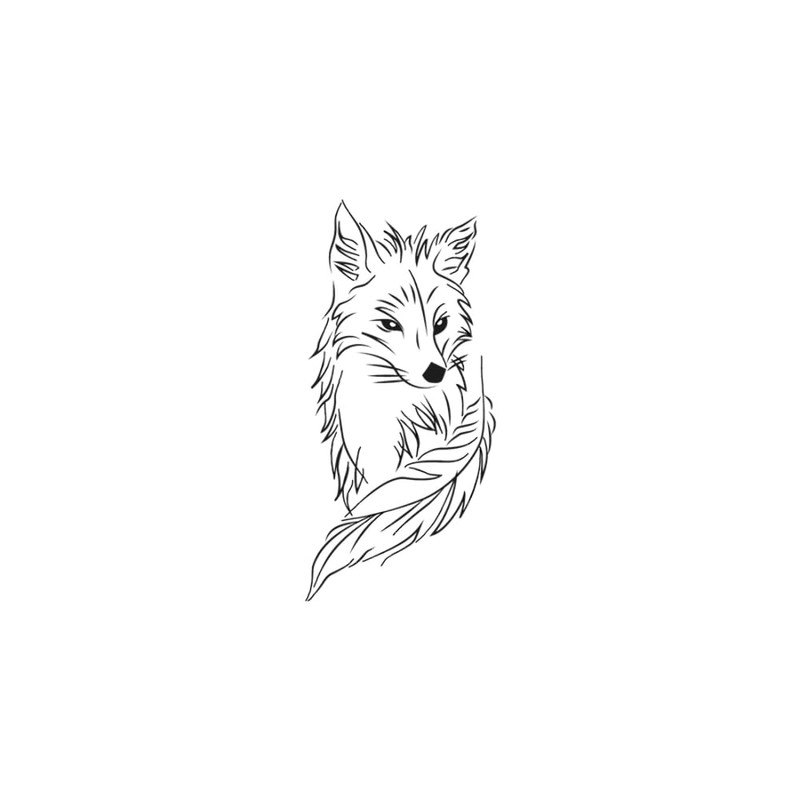 Feather fox - Forever Never® | Temporary tattoos for adults
