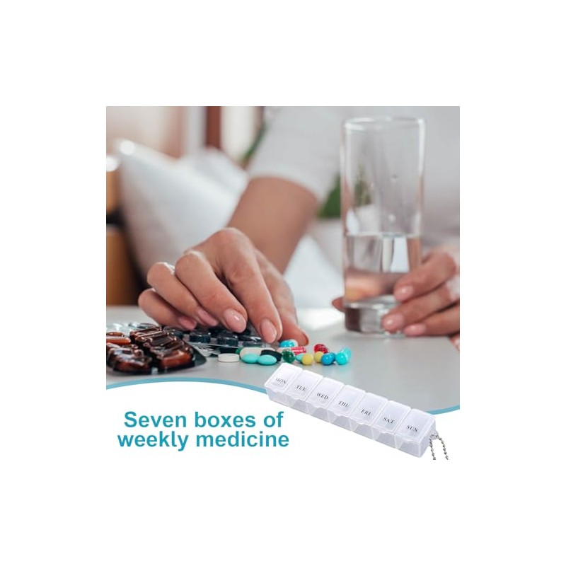 Pill Box 7 Days Transparent Organiser Box, Stylish Organiser Storage,