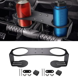 Canitu Grab Bar Dual Cup Holder,Motorcycle A3 Steel Powder Coated Drink Holder for Honda Talon 1000R/X 2019-2023 for HondaTalon 1000X-4 for KawasakiTeryx KRX 1000 2020-2023 (New)