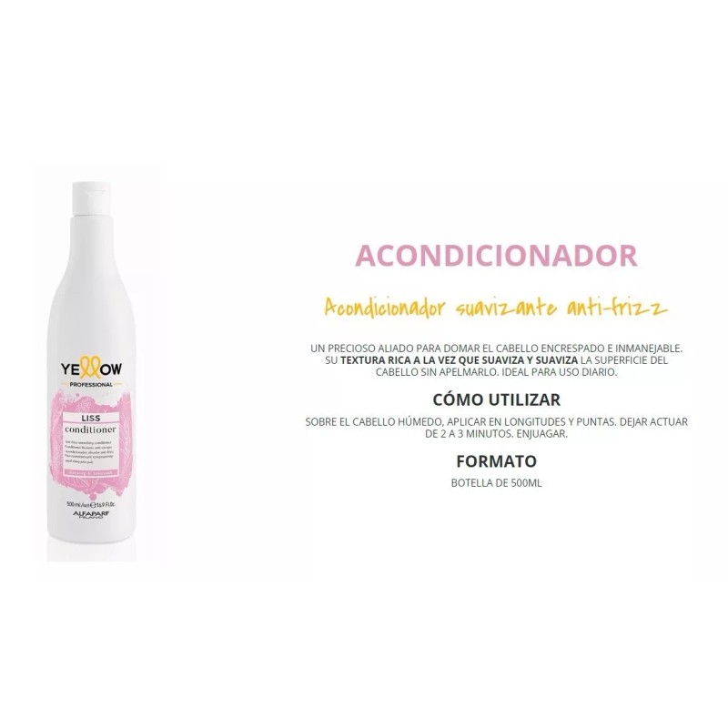 Yellow Kit Shampoo + Acondicionador Yellow Liss 500 Ml