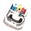 Xmas Music Box Resin Rotating Light Up Train Musical Box