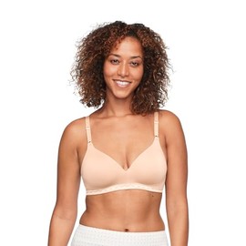 Warner's Women's Blissful Benefits Super Soft Wireless Lightly Lined Comfort Bra RM1691W, Butterscotch, 34C