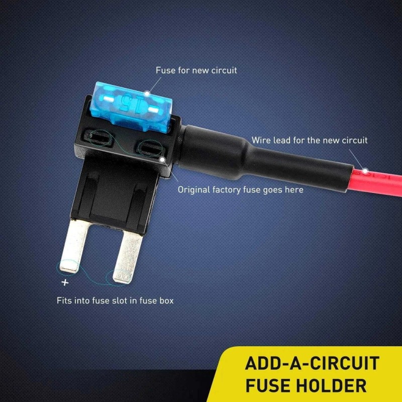 Nilight 120Pcs Mini Blade Fuse and 10Pcs Add-A-Circuit Fuse Holder