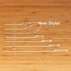BambooMN 4.7" Food Allergy Marking Natural Bamboo Paddle Picks Sticks
