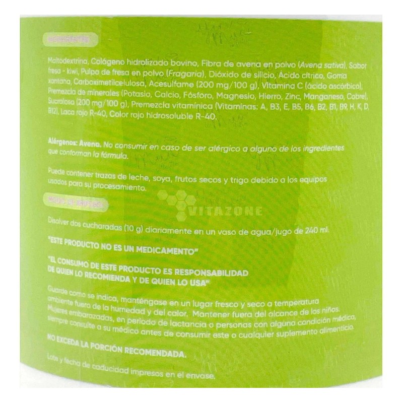 Colágeno Hidrolizado Yeri Mua 350 Grfresa Kiwi Sin Azúcar 3p