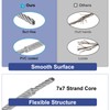 uxcell 1/32"(0.8mm) 304 Stainless Steel Cable Wire Rope 7 x