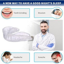 Protector bucal para dormir, 8 piezas, protectores nocturnos para rechinar dientes, protectores bucales para apretar los dientes, protectores dentales