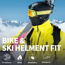 Eco-daily Balaclava Ski Mask Face Mask for Men Balaclava Fleece Face Cover Thermal Winter Balaclava for Cycling Hunting Black