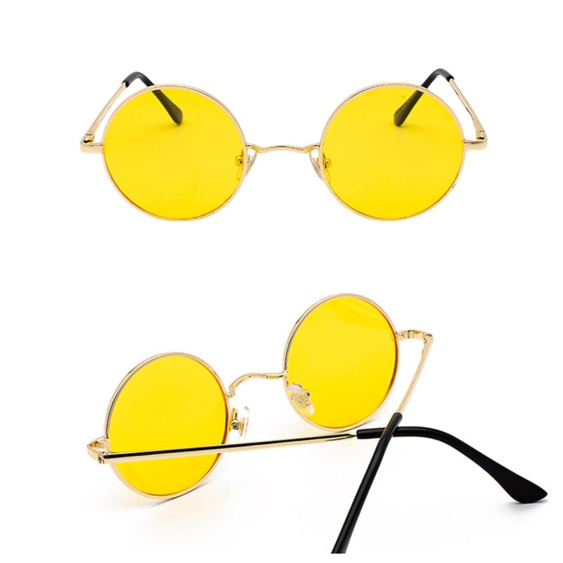WDZAYXC Retro Classic Round Polarized Sunglasses with Metal Frame for