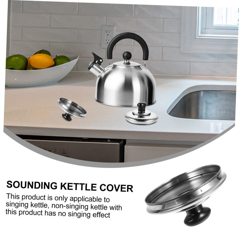 LABRIMP Stainless Steel Kettle Cover for Teakettle Whistling Lid for