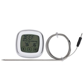 Wireless Food Thermometer Electronic Digital Touch Screen W/Timer Alarm for Sugar Boiling Barbecue