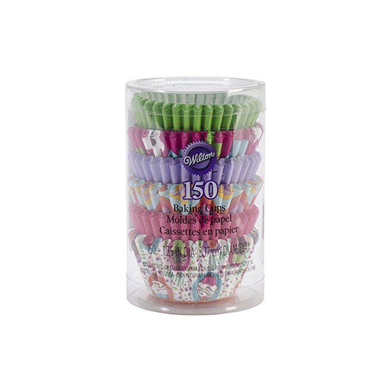 Wilton 415-2188 Multi Baking Cups, Mini, Pink, 150 Count