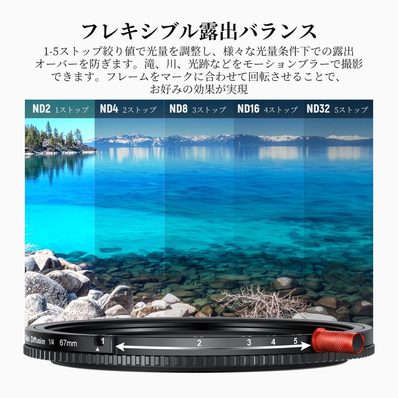 NEEWER 67mm 3 in 1 Variable ND Filter + CPL+