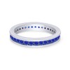 AFFY Round Shape Simulated Blue Sapphire Full Eternity Band Ring