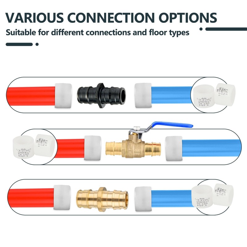 1/2 Inch Seelink Blue & Red PEX-A Pipe, 2 x50