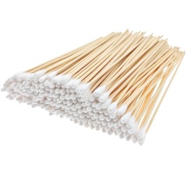 Brand: RIKWOG 200 Pcs Cotton Swabs, 6 Inch Long Ear Buds with Extra Wooden 200pcs