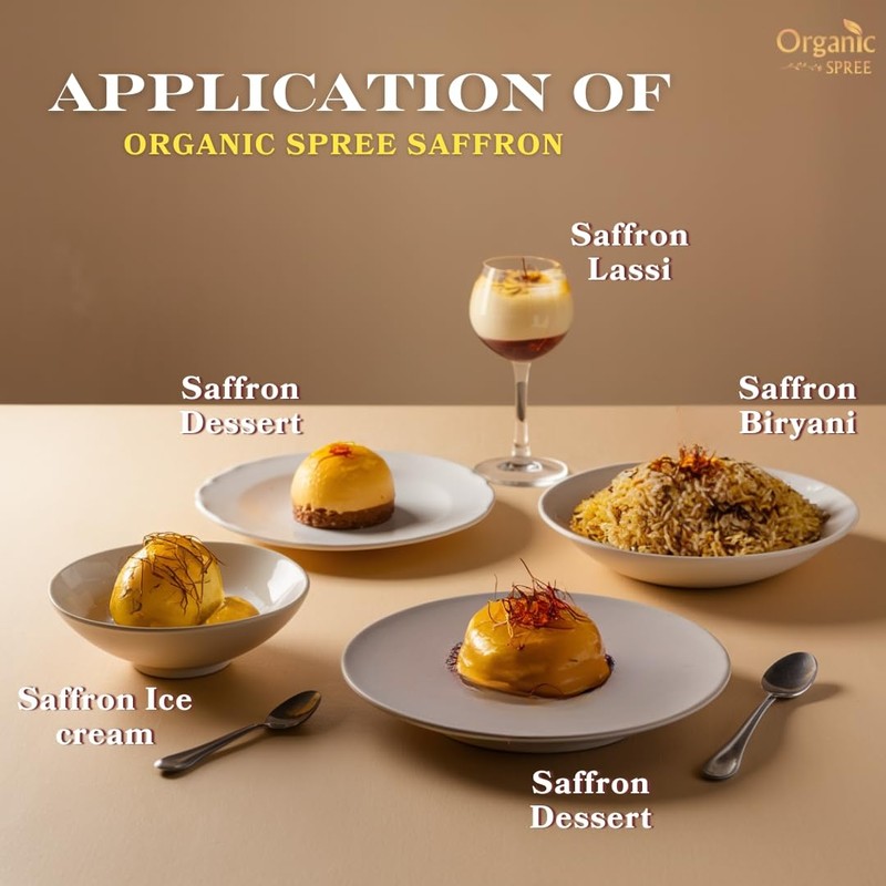 Organic Spree Kashmiri Saffron Kesar 1gm (0.035oz) Threads Pure and