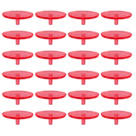 M METERXITY 100 Pack Golf Ball Marker - Plastic Transparent Golf Ball Position Marker, Impact Resistant., Apply to Golf Training (24mm, Red)
