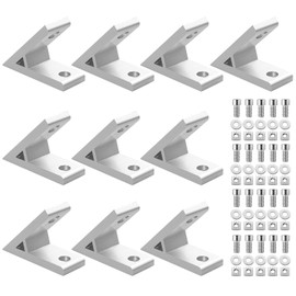 Mounting Material Corner Angle Inner Angle 45 Degree Angle Connector Kamtop 10 x Aluminium Corner Angle Profile Corner Connector Corner Braces (45 Degree Angle) Aluminium Angle Connector Aluminium