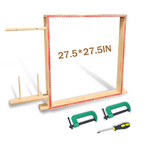 XDTIME Wooden Tufting Frame 27.5"x27.5" Rug Making Kit for Electric